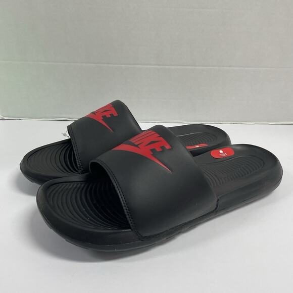 Nike Victori One Slides Black Red CN9675 004 Size 12 Sandal Summer House Slipper main image 4